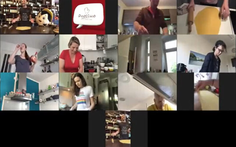 Tortellini cookery class for e-ducare fundraising event